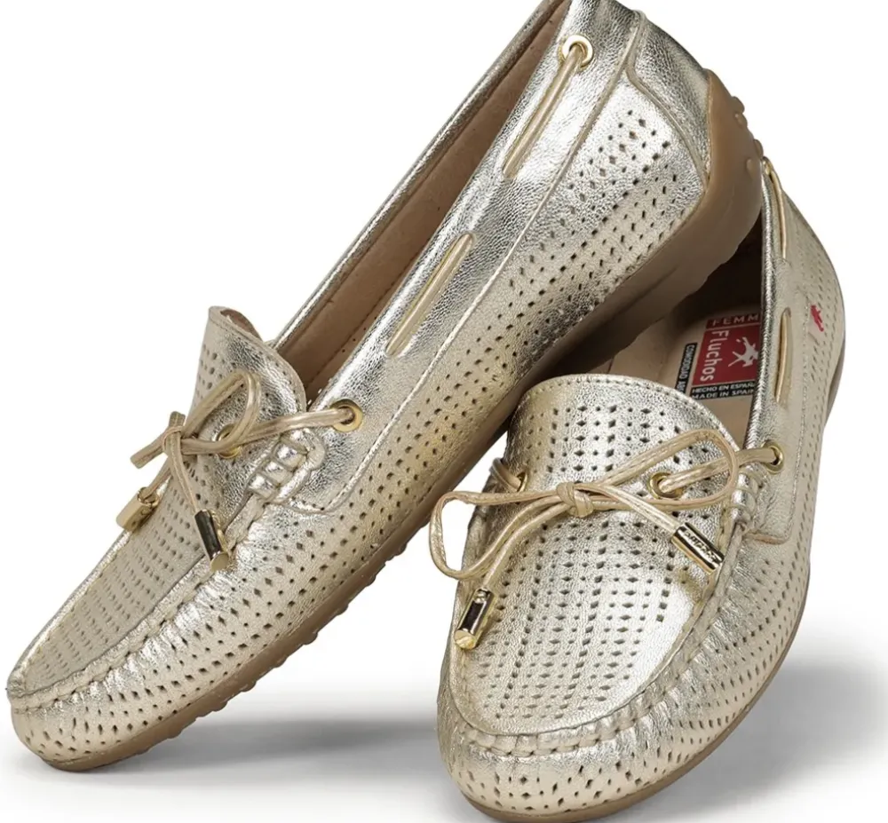 Fluchos Mujer>BRUNI F1428 Mocasín Dorado