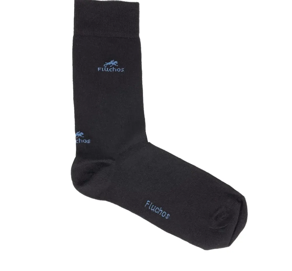 Fluchos Calcetines>CA0009 Calcetines Largos Azules y Cuadros