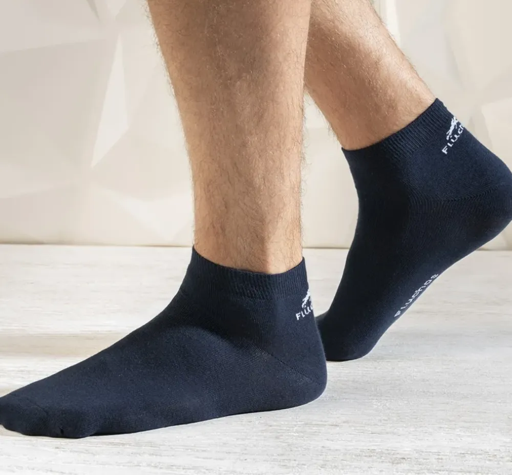 Fluchos Calcetines>CA0010 Tobilleros Azules y Rayas