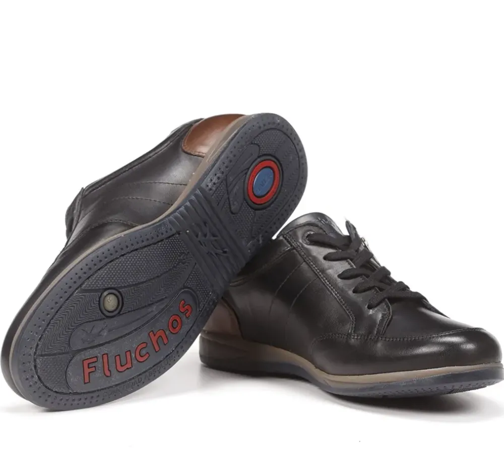 Fluchos Calzado Casual|Deportivos>DANIEL F1281 Zapato Con Cordoness Negro