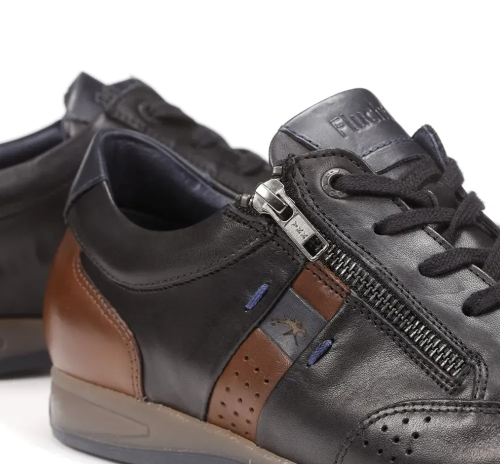 Fluchos Calzado Casual|Deportivos>DANIEL F1281 Zapato Con Cordoness Negro