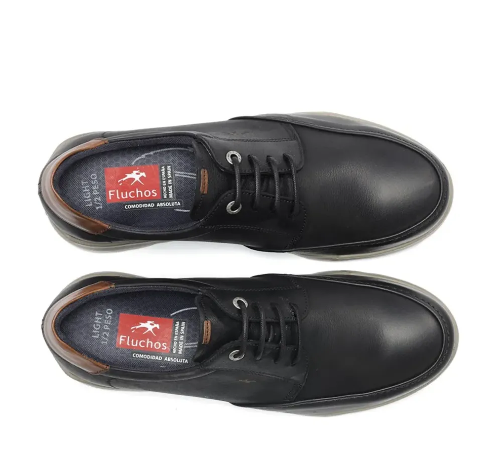 Fluchos Light|Calzado Casual>DARYL F1460 Zapato Negro