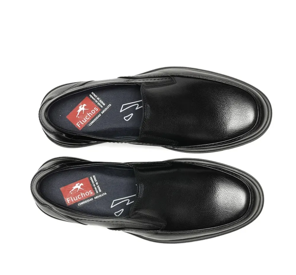 Fluchos Impulse|Calzado Vestir>FREDY F1606 SlipOn Negro