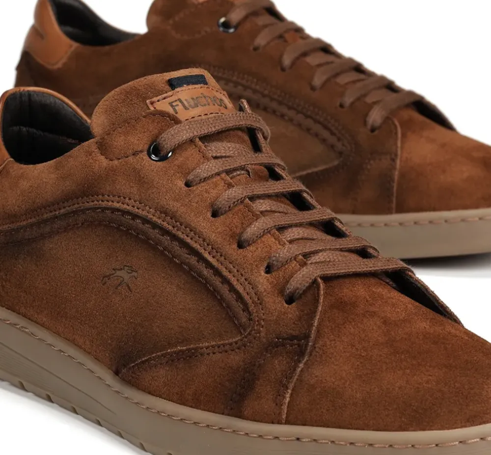 Fluchos Hombre>LEO F1721 Zapato Marrón
