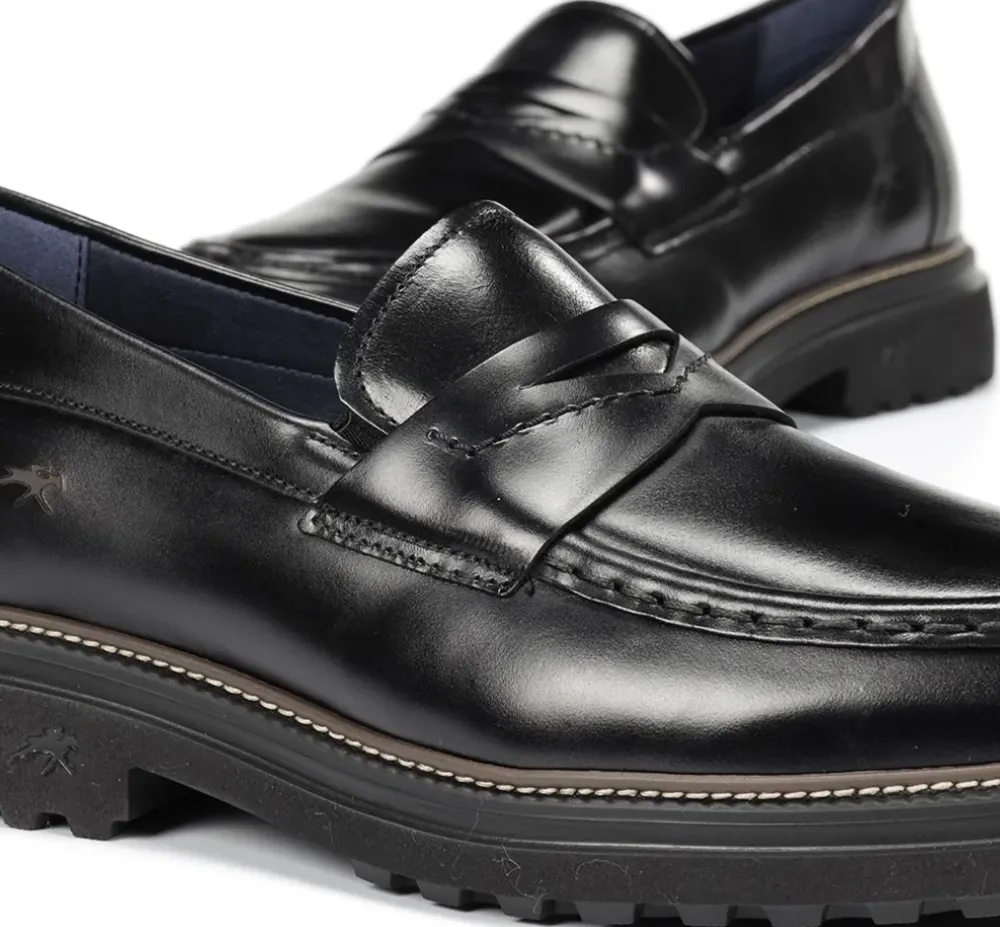 Fluchos Light|Calzado Casual>LINCON F2058 Mocasín Negro