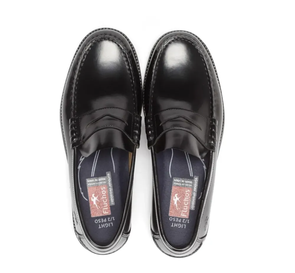 Fluchos Light|Calzado Vestir>STAMFORD F0047 Mocasín Negro